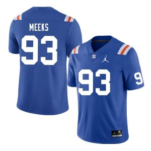 Men's Florida Gators #93 Dylan Meeks NCAA Nike Blue Throwback Authentic Stitched College Football Jersey NRJ3862DH